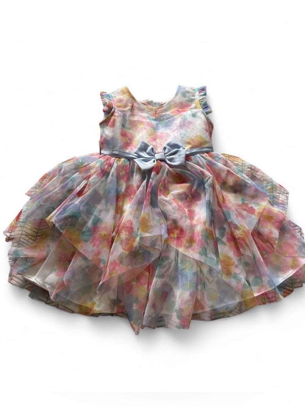 Jona Michelle Pastel Floral Toddler Dress - Pink, Yellow, Mint